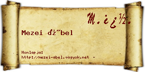 Mezei Ábel névjegykártya